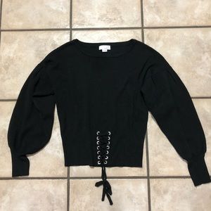Black corset sweater